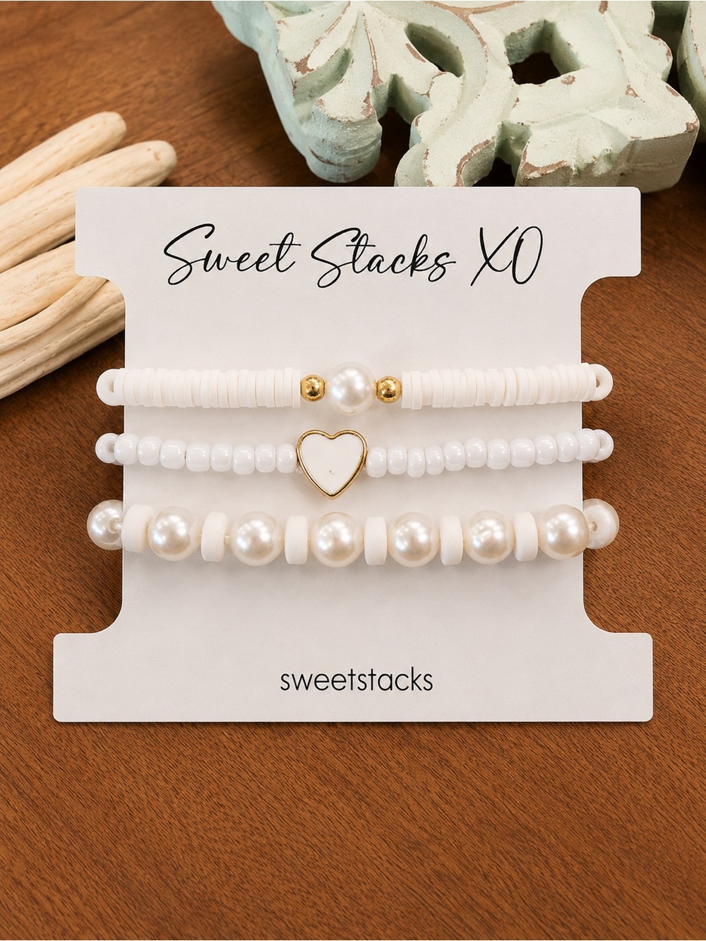 Sweet Stack of Hearts and Pearls
